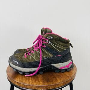 CMP Rigel Mid Brown And Pink Suede Hiking Boot Women’s Size 7.5
